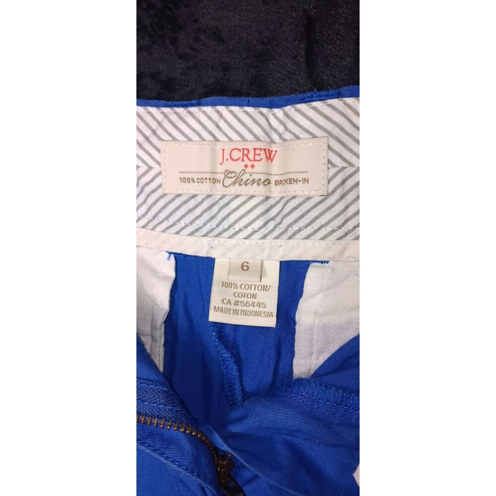 J Crew Broken In Chino Shorts 6 Royal Cobalt Blue Preppy Coastal Nautical Retro - Picture 2 of 12